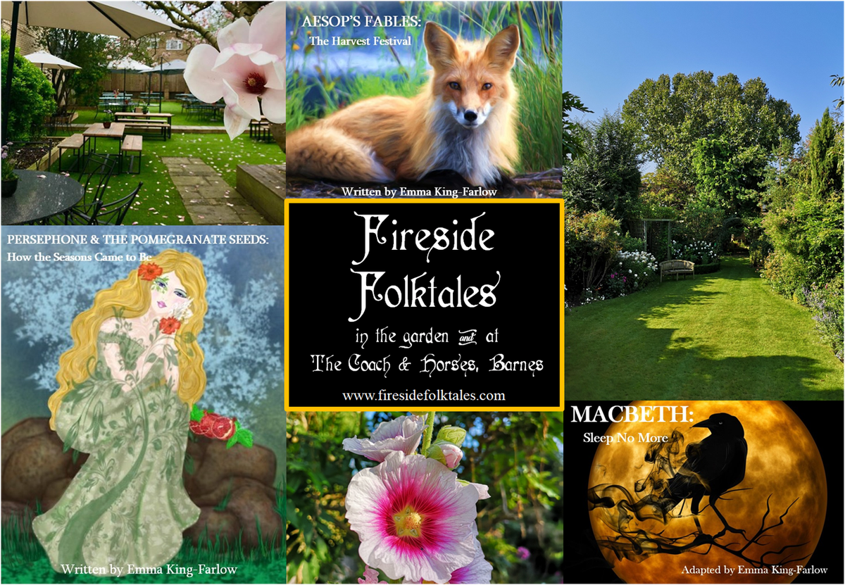 firesidefolks's tweet photo. We're back! Reprising 2 of our hugely popular productions – the spellbinding myth 'Persephone &amp; the Pomegranate Seeds' &amp; children’s favourite 'Aesop’s Fables' – &amp; premiering our powerful new adaptation of 'Macbeth'!
https://t.co/YzskIUjlE3
#theatre #london #openair #august #shows https://t.co/3OCiRhByqt