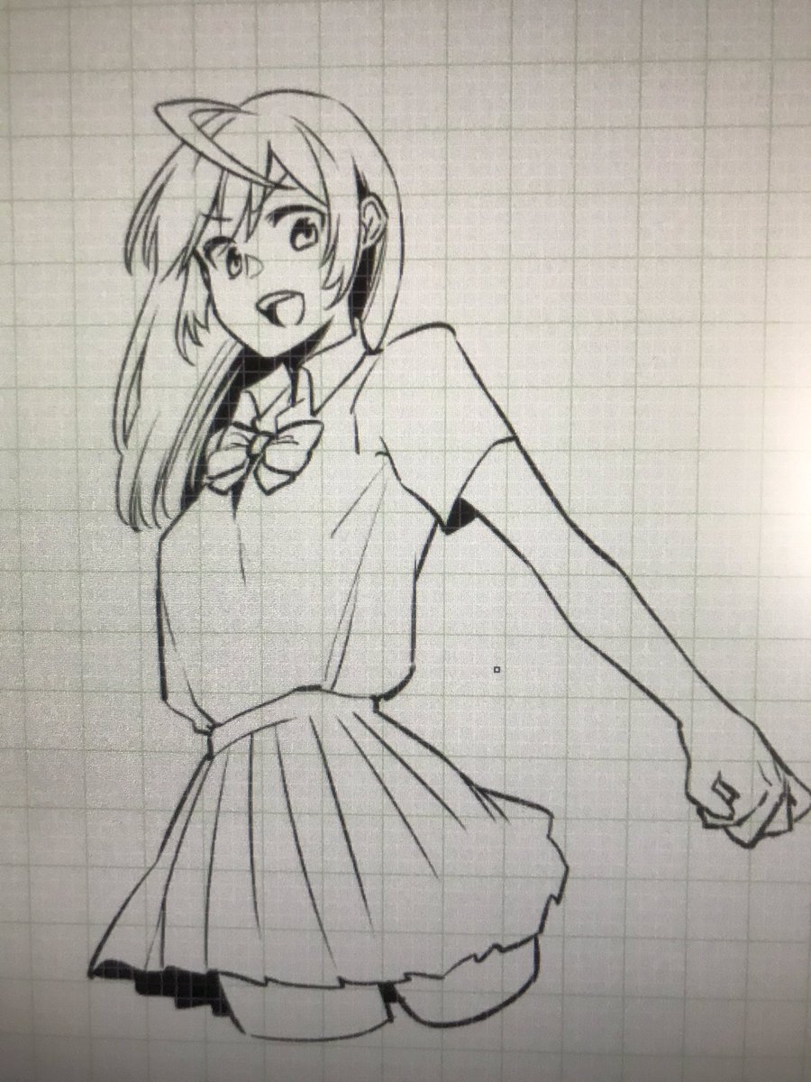 ほら!!!!疲れてるからこういうなんも考えてない適当な絵を描き始めるんだ!!!やめやめ寝よ寝よ。 