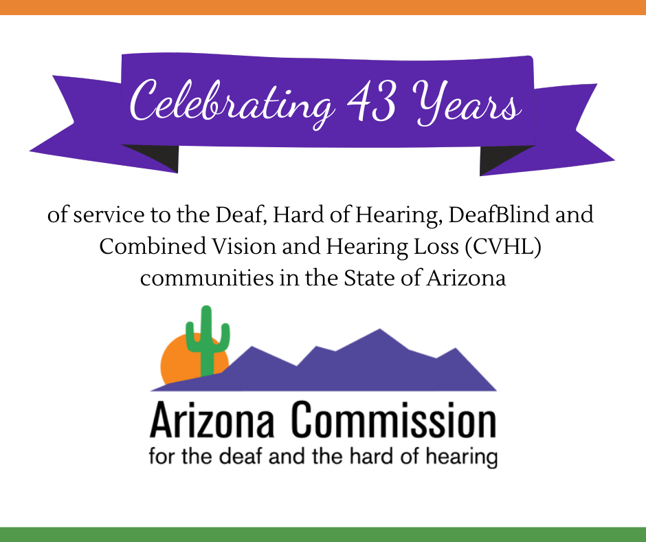 AzCDHH's tweet photo. Join ACDHH as we celebrate all month in August for our agency's 43RD anniversary! Check out our social media on Facebook, Twitter and Instagram for some tidbits!
#ACDHH43 #ACDHHWay https://t.co/8YmFIgEgSH