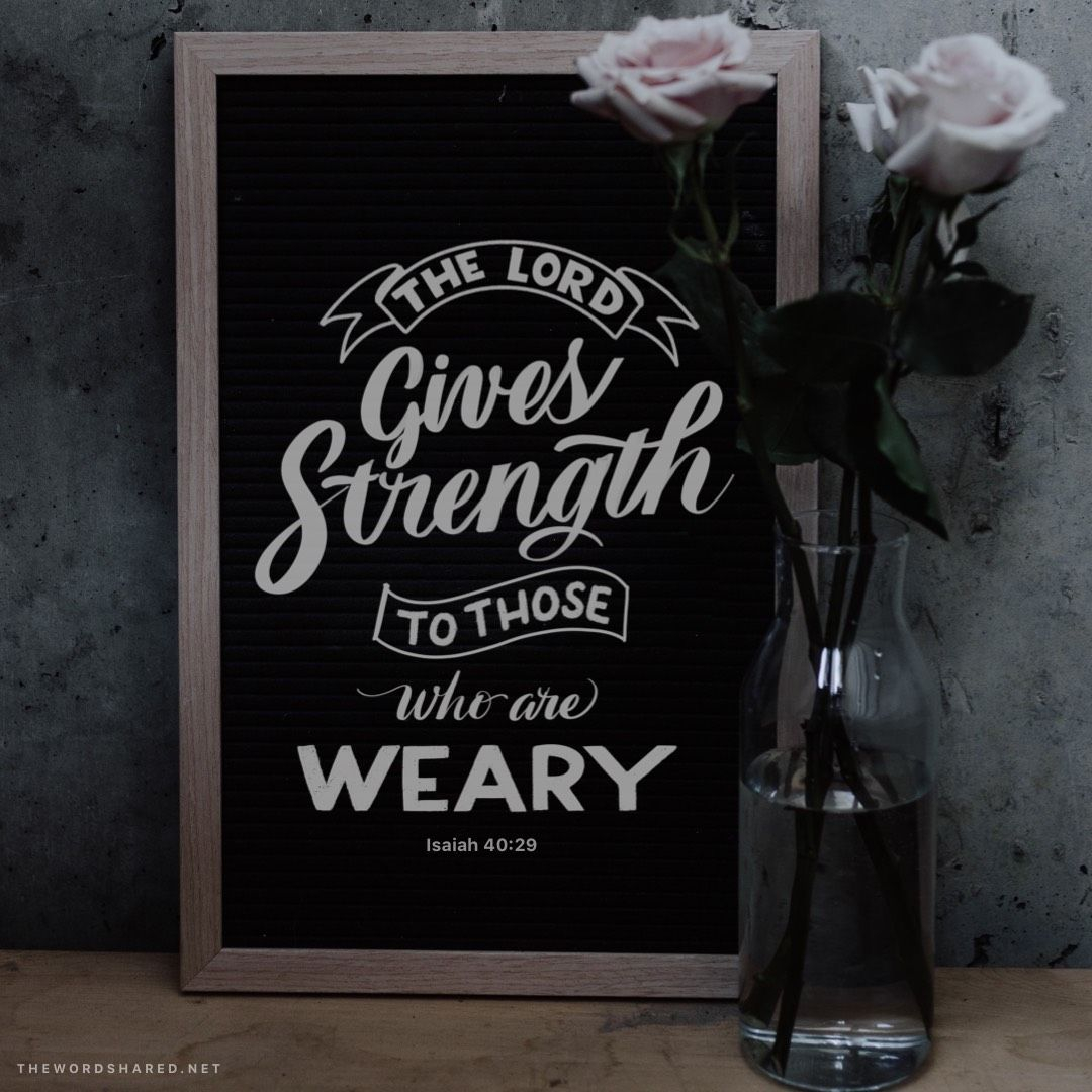 TheWordShared's tweet photo. The Lord gives strength to those who are weary.  🙌🏽🙌🏽 Isaiah 40:29 #TheWordShared #BibleVerse #Scripture #Calligraphy by @atlcalligrapher https://t.co/Vfoqg1ey6V
