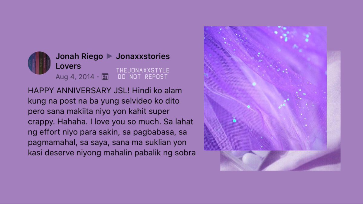 thejonaxxstyle's tweet photo. We have been together for seven years now and is still intact, staying strong. This day is ours. Today is jonaxx’ stars’ day!

Happy anniversary, JSLs! Thank you, Ate J &amp; to her admins who created Jonaxxstories Lovers!

#JSLsHaPITOgetherWithJonaxx https://t.co/mPbvyRXHnd