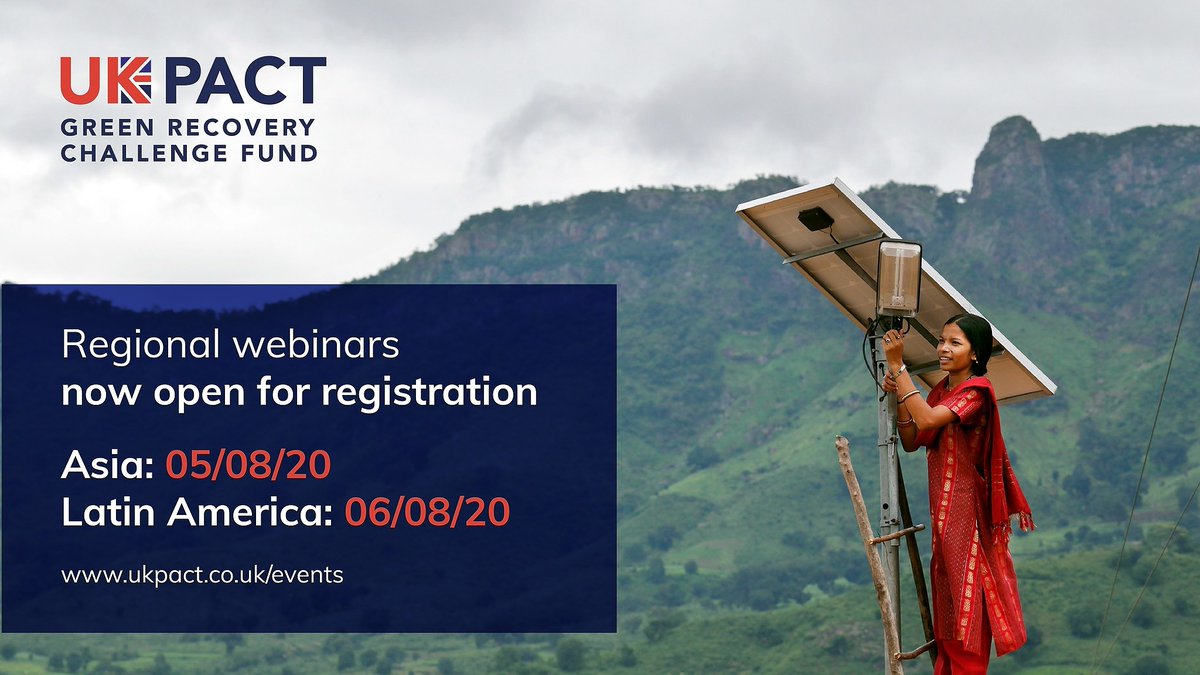Do you have an innovative idea to support greener financial systems or electrify urban transport in Asia or Latin America?
 
Register for regional webinars for the #UKPACT Green Recovery Challenge Fund👇
 
orlo.uk/76WXM

#TacklingClimateChange #ICF #ODA
