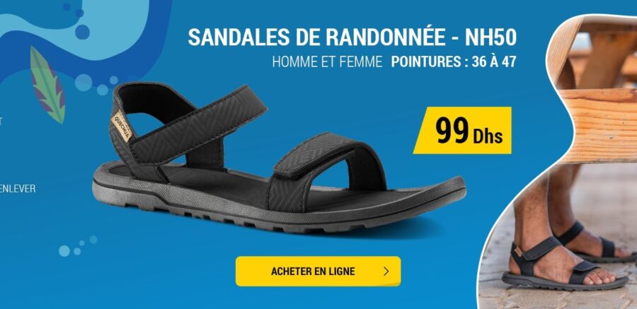 sandales homme decathlon