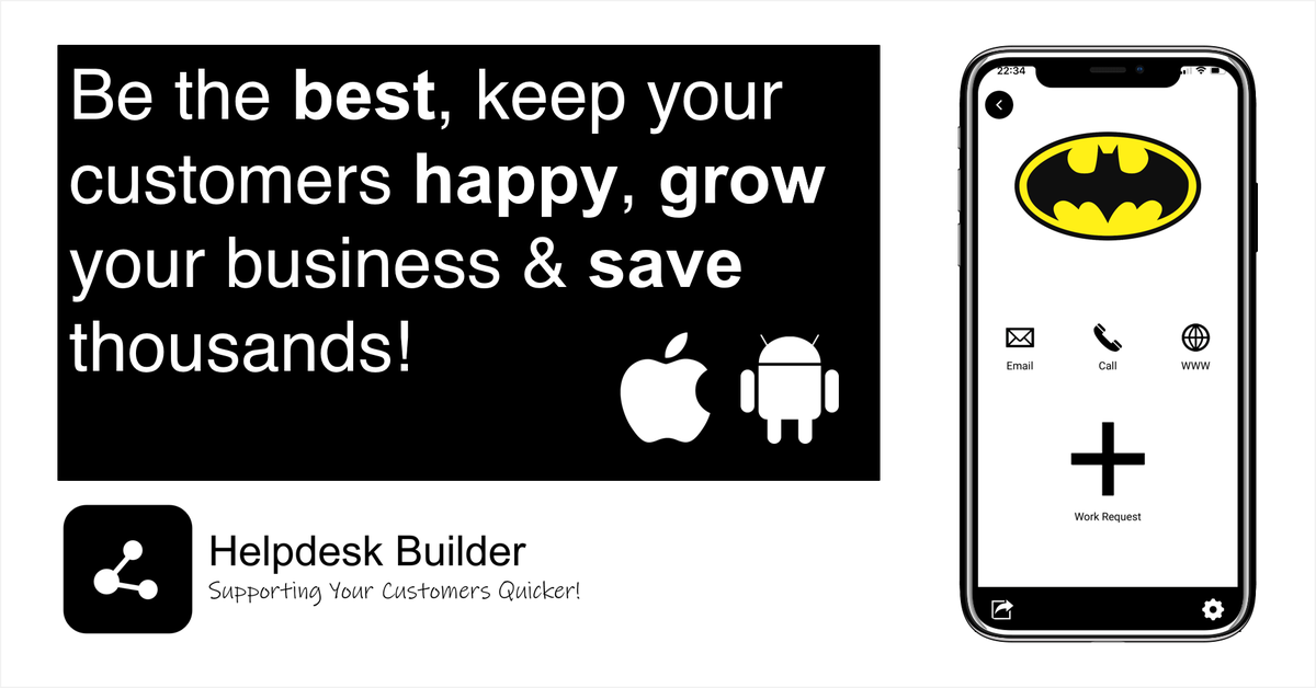 HelpdeskBuilder's tweet image. Helpdesk Builder - be your Customer&apos;s hero!

Download the new Helpdesk System App for FREE!  Brand it your way!  Effortless sharing &amp;amp; collaboration capability.  

#Helpdesk #HelpDeskSystem #FacilitiesManagement

Get more detail here helpdeskbuilder.com
