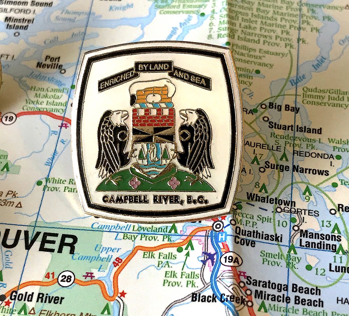 144. CAMPBELL RIVER- crest crest crest- those are sinister looking birds- is that yellow brick wearing headphones?