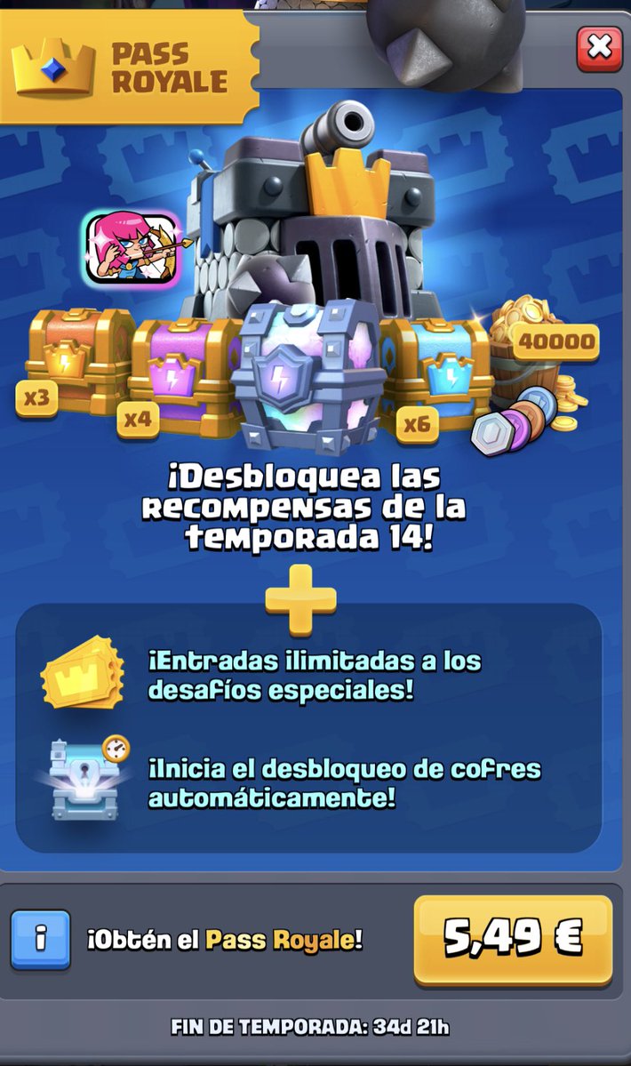 🚨¡SORTEO DE 5 PASES ROYALE, PREPÁRATE PARA LA GUERRA🚨

PARTICIPA AQUÍ, MUY FÁCIL: gleam.io/ZaZ8j/sorteo-d…

Opcional: usa código "MALCAIDE" en la tienda de Clash Royale!

¡Ganadores el Viernes! ¡Los pases por PayPal