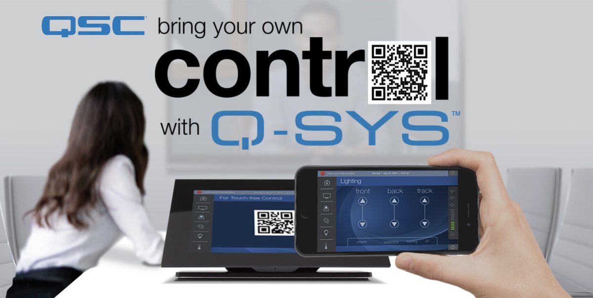 excellencemktg's tweet photo. Control the room from your smartphone with the @QSC Q-SYS Ecosystem! Make your meeting rooms touch-free and protect your participants with Q-SYS.
Visit https://t.co/f6RPDlveSD for more tips on touchless control πππ
#QSC #QSYS #audiovideocontrol #TouchlessControl https://t.co/Y67CbnwYIB