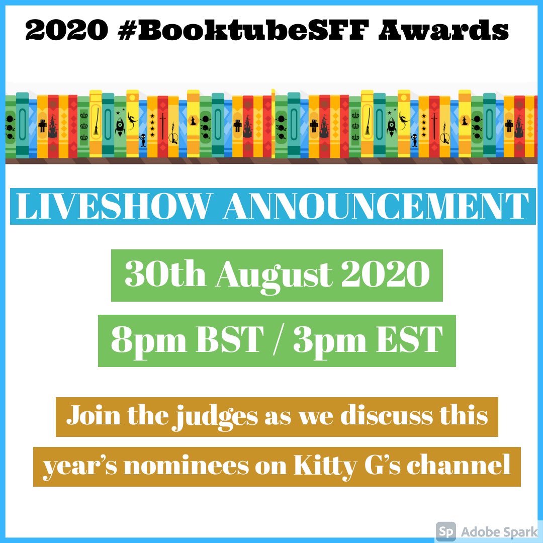 booktubesff's tweet photo. It’s the announcement you’ve been waiting for!!! Tune in to @kittygbooks for the Liveshow!!! https://t.co/lfoRP9IQ3b