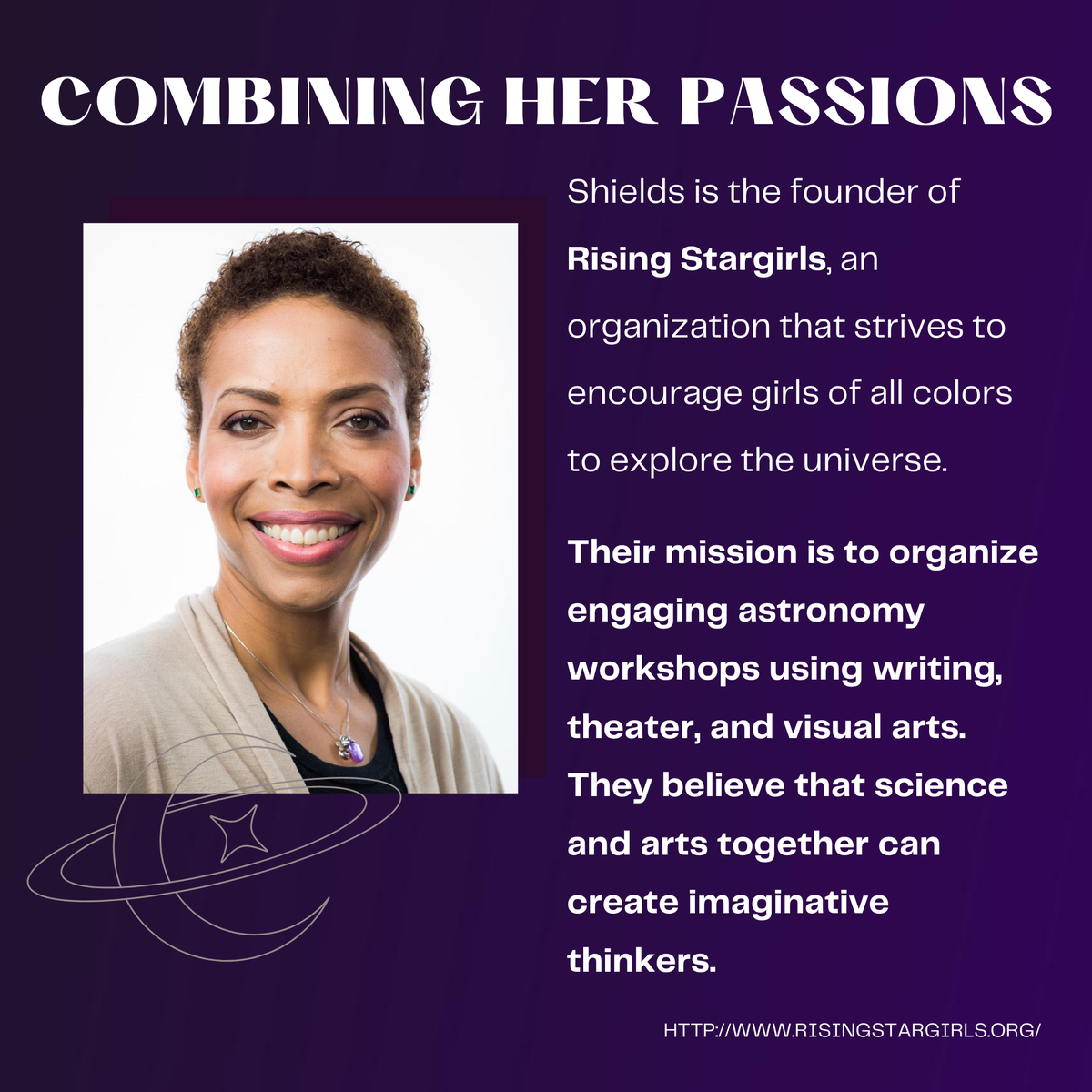 BlueMarbleSpace's tweet photo. First up, we are highlighting Dr. Aomawa Shields! Beyond just being a professor at UC Irvine and an exoplanet researcher, she also is a former actress. Shields uses her acting background to host creative workshops that advocate for young aspiring scientists⭐️🚀 #BlackInAstro https://t.co/sj7ZxsH9uK