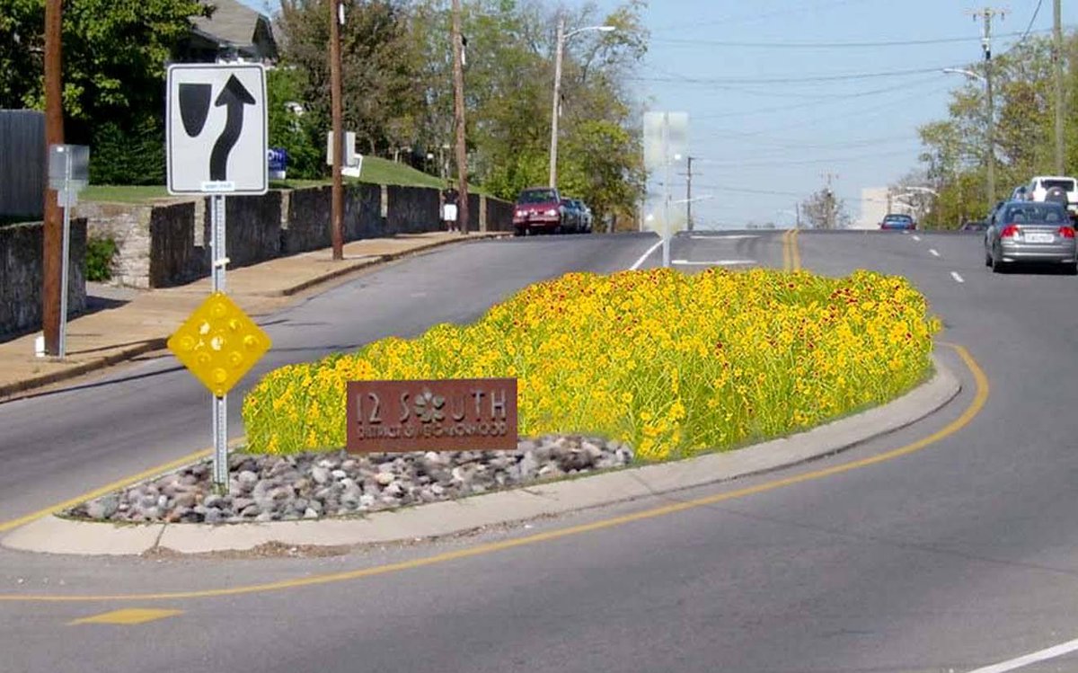 RESURRECT THE 12 South ENTRY MEDIAN - 12SNA is raising money to make much needed improvement to our entry median. Our goal is to replace the beautiful identification sign and to create a small pollinator wildflower meadow. 12south.org