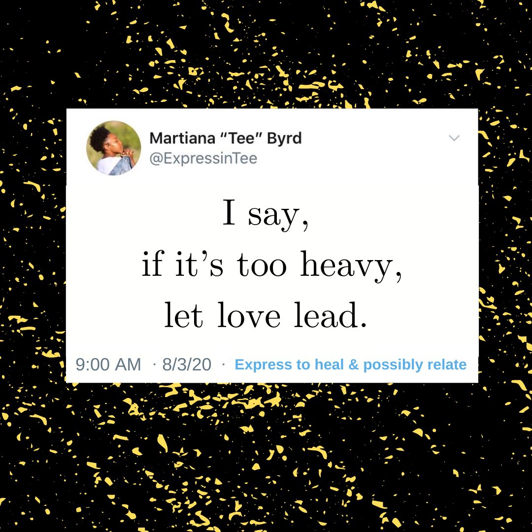 ExpressinTee's tweet photo. Imagine if we allowed only love to lead the world.💛🤞🏾✨
•
•
•
•
•
•
•
#EXPRESSINTEE #EXPRESSYOURSELF #NEWTEEALERT #SHARETHETEE #SHARE #REPOST #PROCESSOFHEALING #KEEPGOING #KEEPDOING #AZPOETRY #BAYAREAPOETRY #GOD #DREAMS #FAITH #HOPE #SUCCESS #EFFORT #QUOTEOFTHEDAY #QOTD https://t.co/euWYmA6GOB