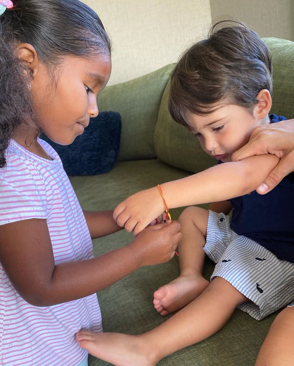 SunnyLeone's tweet photo. Happy Raksha Bandhan to all our brothers and sisters out there! 

Love @DanielWeber99 Nisha, Asher and Noah and ME! https://t.co/c0RUSVcqRW