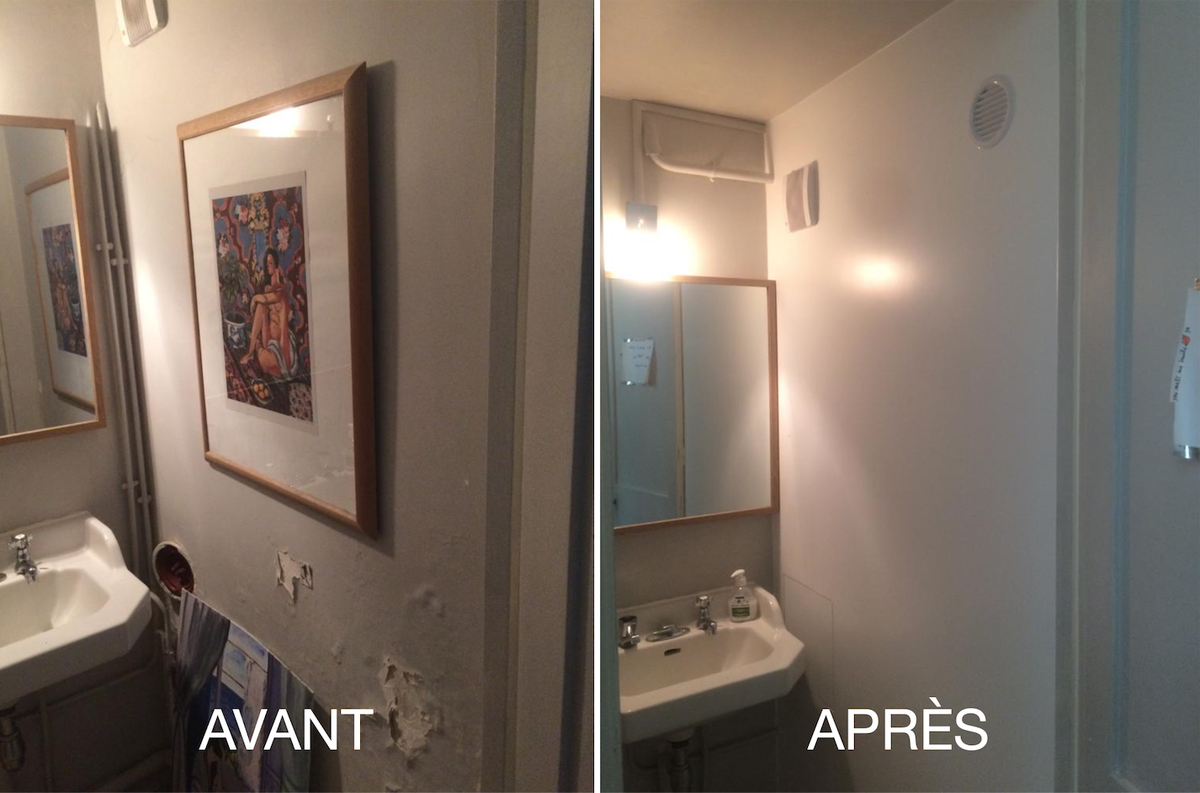 😉 PETIT CONSEIL 👍 

💡 Pour éliminer les désagréments du salpêtre sur un mur extérieur non isolé :

👉 Il faut purger le mur en question puis réaliser une cloison en Placostil avec un vide d’air et 2 grilles d’aération haute et basse pour ventiler l’arrière de la cloison.