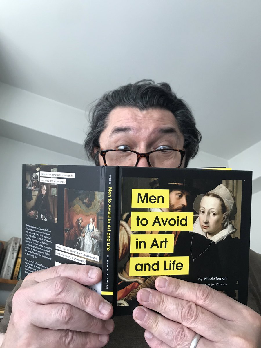 LouDPhillips's tweet photo. Okay, you might find this in any number of sections in your virtual library - Art History, Self Help, Public Service Announcement - but you can definitely file it under ‘Funny.’ @nicsigni #MenToAvoid available for preorder now. https://t.co/Fe3A7WPoKA