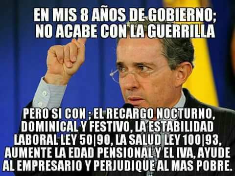 HarleyAnie's tweet photo. #UribeEs el mayor engaño que ha tenido Colombia, no acabó la guerrilla pero acabó con el país. https://t.co/QOjpbl7O5e