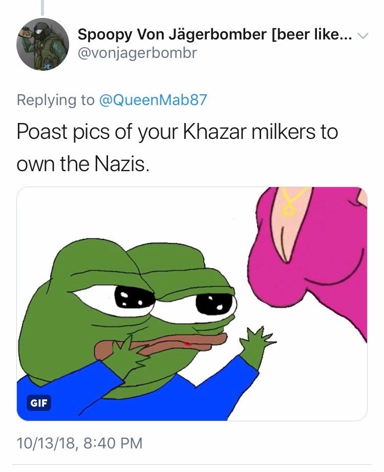 More antisemitic harassment focused on my looks. Pointing out that I don't physically look like their idea of the "master race" based on Eurocentric beauty standards is a go to for nazis. Why would we reinforce these standards? These tactics?