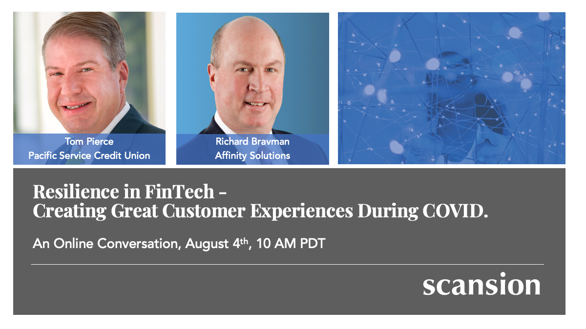 Tomorrow: "Resilience in FinTech: Creating Great Customer Experiences During COVID" - mailchi.mp/scansion.com/j…