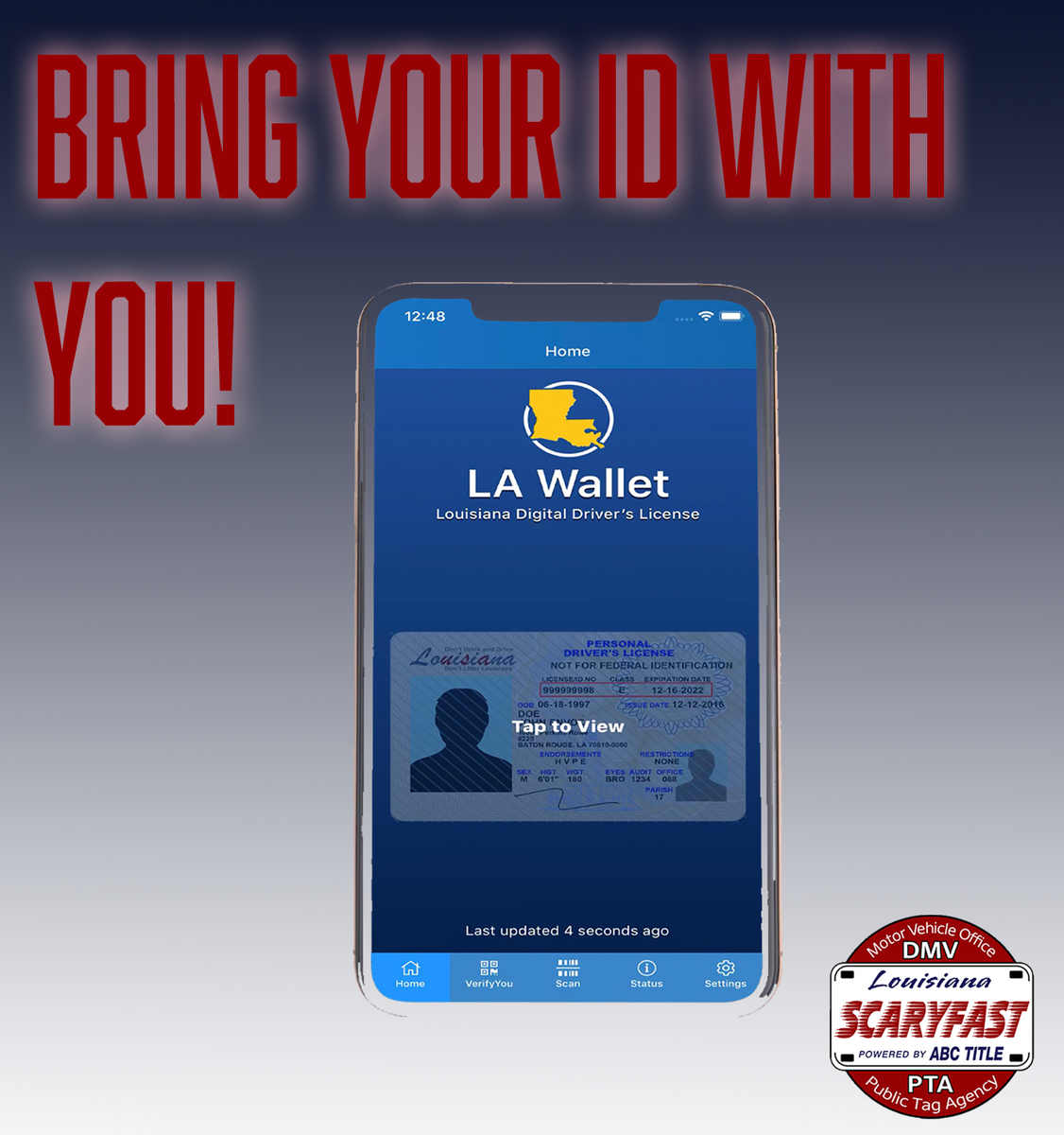 abcmetairie's tweet photo. Bring your ID with you everywhere you go. Check out the LA Wallet app!
#abctitle #scaryfast #lawallet #ID #license https://t.co/tHCJO8eIiE