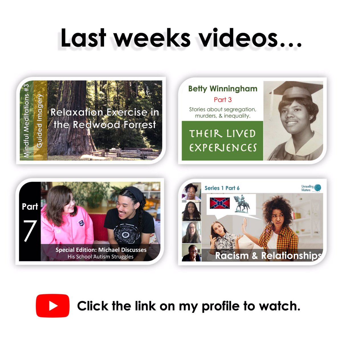 Are you all caught up on our videos which help you value yourself and others? If not, there are links in the comments...

#meditation #autism #civilrights #SystemicRacism #ally #allyship
