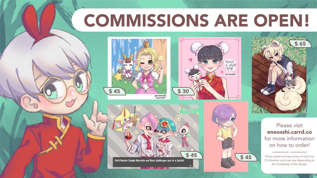 eneosshi's tweet photo. Hello, I’m open for commissions! Please check my commission info here:
https://t.co/bYmjER26TT
If interested or inquiries, please e-mail me or send me a message through Discord.
RTs are very much appreciated! Thank you! ☆ https://t.co/xxoI1UocvK