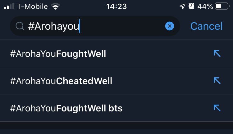 Here’s the # Armys created, mocking Arohas original tag (  #ArohaYouFoughtWell ):ARMYS in this tag that are trying to stop it, ily!