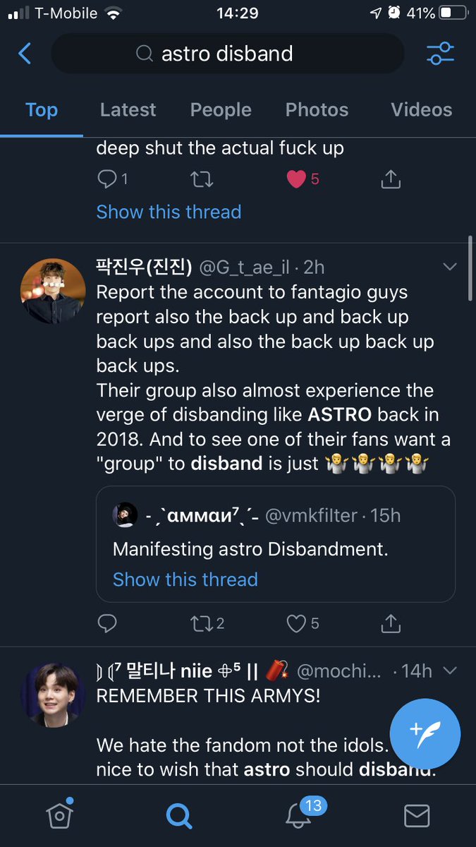 Here is ARMYS praying on Astro’s d*sbandment: