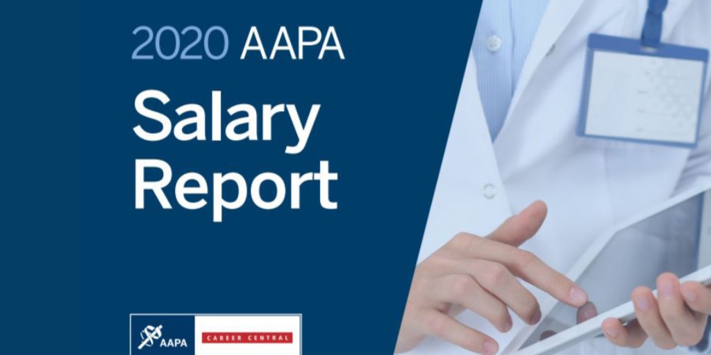 AAPAorg's tweet photo. Just released! The 2020 AAPA Salary report shows an uptick in 2019 salary and compensation numbers for the PA profession prior to #COVID19. https://t.co/318sWmj4ba https://t.co/GLxUyTXWvB