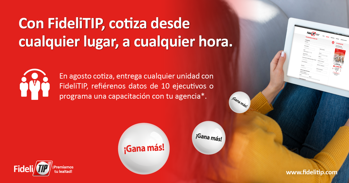 fidelitip's tweet photo. Con FideliTIP ganas porque ganas. Regístrate y desde donde estés puedes cotizar #Leasing TIP a tus clientes.
https://t.co/7jPIjKljpq https://t.co/Mvxkkr699B