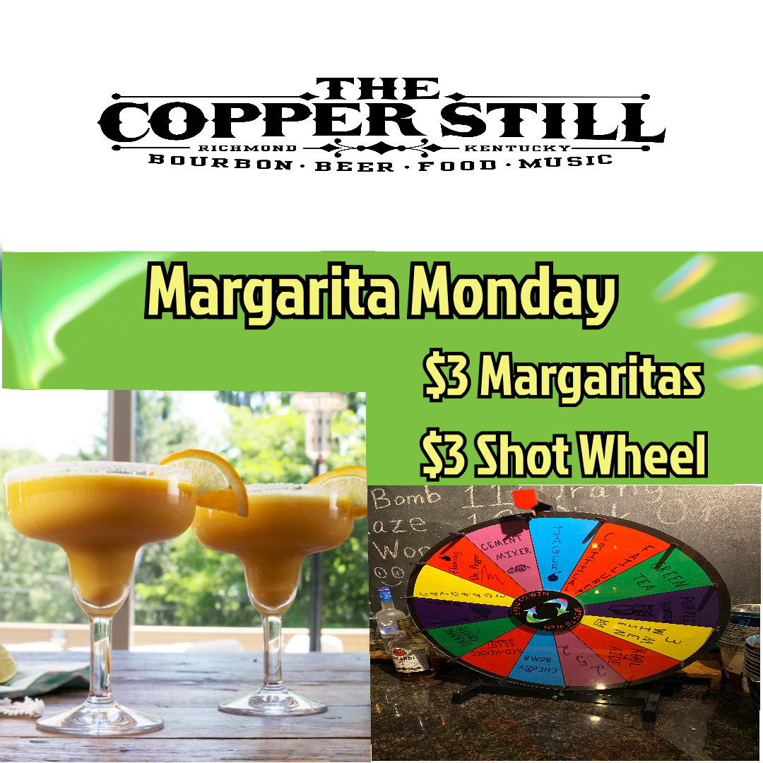 Tequila makes a good or bad day better! Come on down to The Copper Still for some food and drinks is this evening! We have Creamsicle Margaritas that you absolutely need to try!! #TheCopperStill #MargaritaMonday