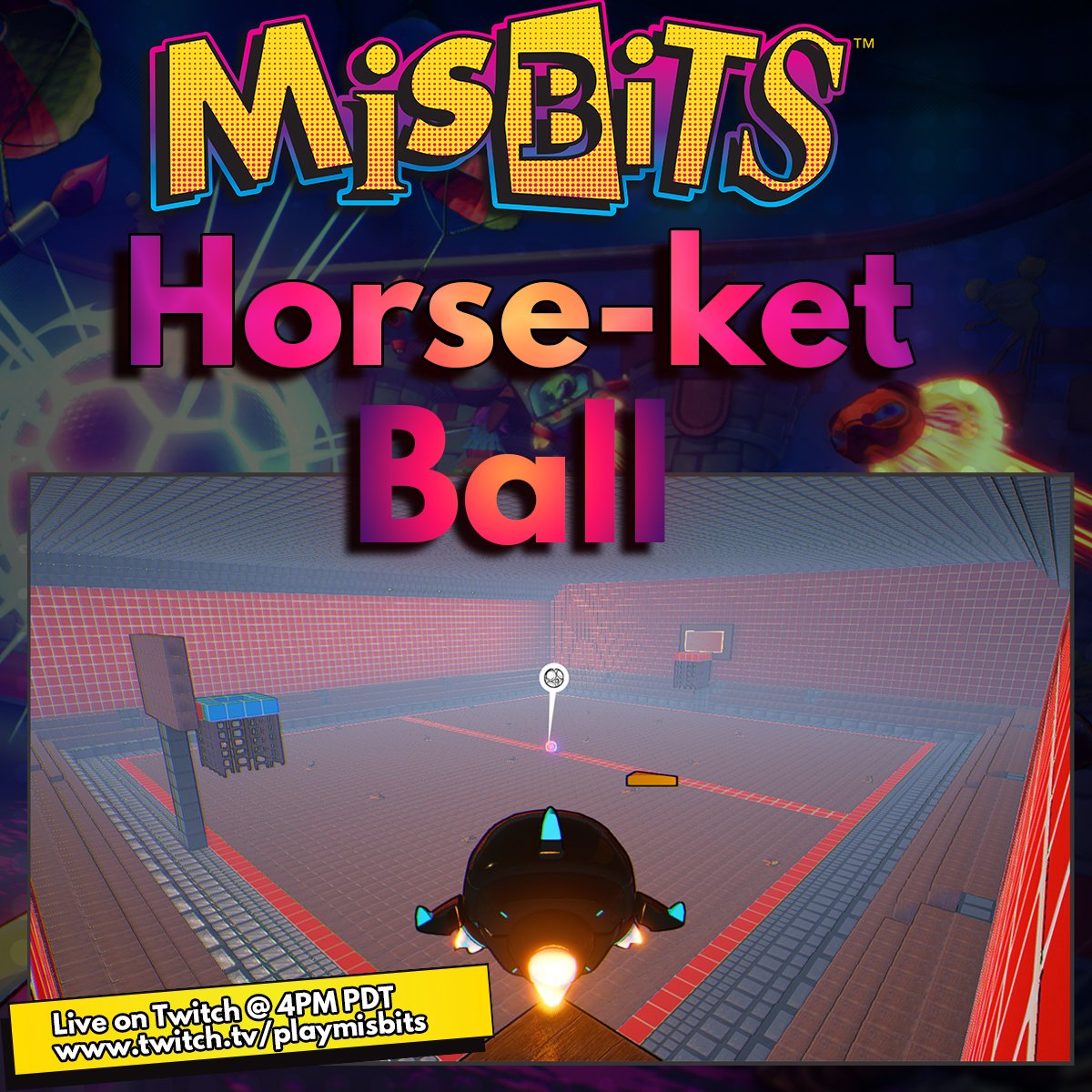 PlayMisBits's tweet photo. We're back at it!
Throwing it way back to our Toybox Contest days, and playing some Horse on the map, "Broksket Ball" Map by @BrrrrIce1
https://t.co/LW3y3X9sRq
#MisBits #Indiedev https://t.co/r5ZYGjGxvv