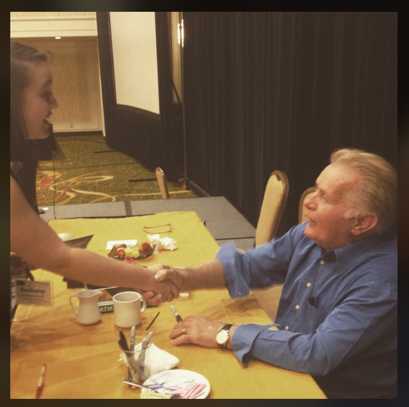 Happy birthday to my all-time fav Martin Sheen. Throwback to that one time we hung out and ate chocolate. 