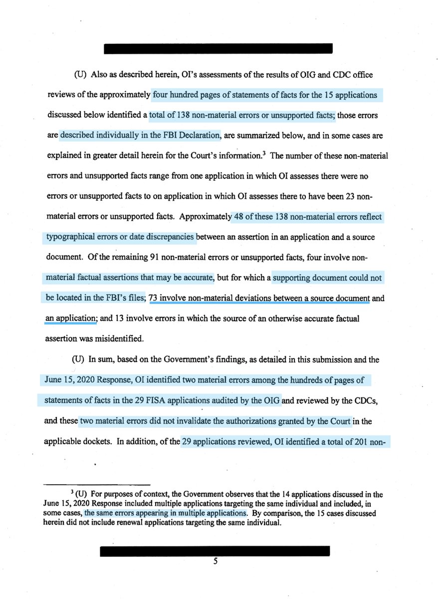 Not ALL errors are the sameIMO the Court’s heightened scrutiny is a good thing.The concern is Trump will over hype this & further demonize the FBI & perceived “deep state” BS.Undermining the FISC application process —>impacts to our National Security https://www.justice.gov/nsd/page/file/1300701/download