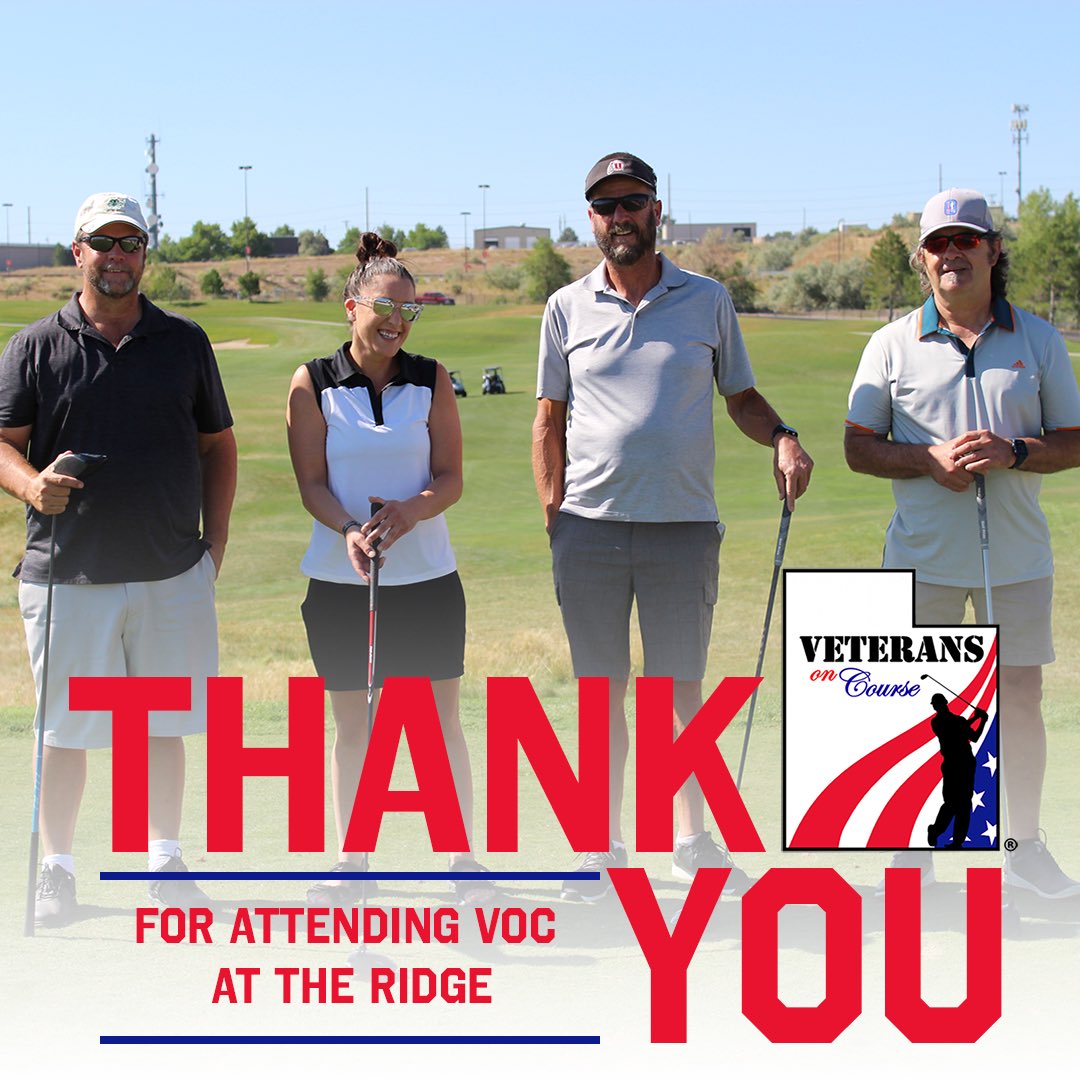 UtahGolf_Fdn's tweet photo. THANK YOU to all who attended #VeteransonCourse at The Ridge! ⛳️ It was a hot but great day! ☀️And thank you to The Ridge for hosting. 🇺🇸 #utahgolf https://t.co/Ztf2Wi2zrY