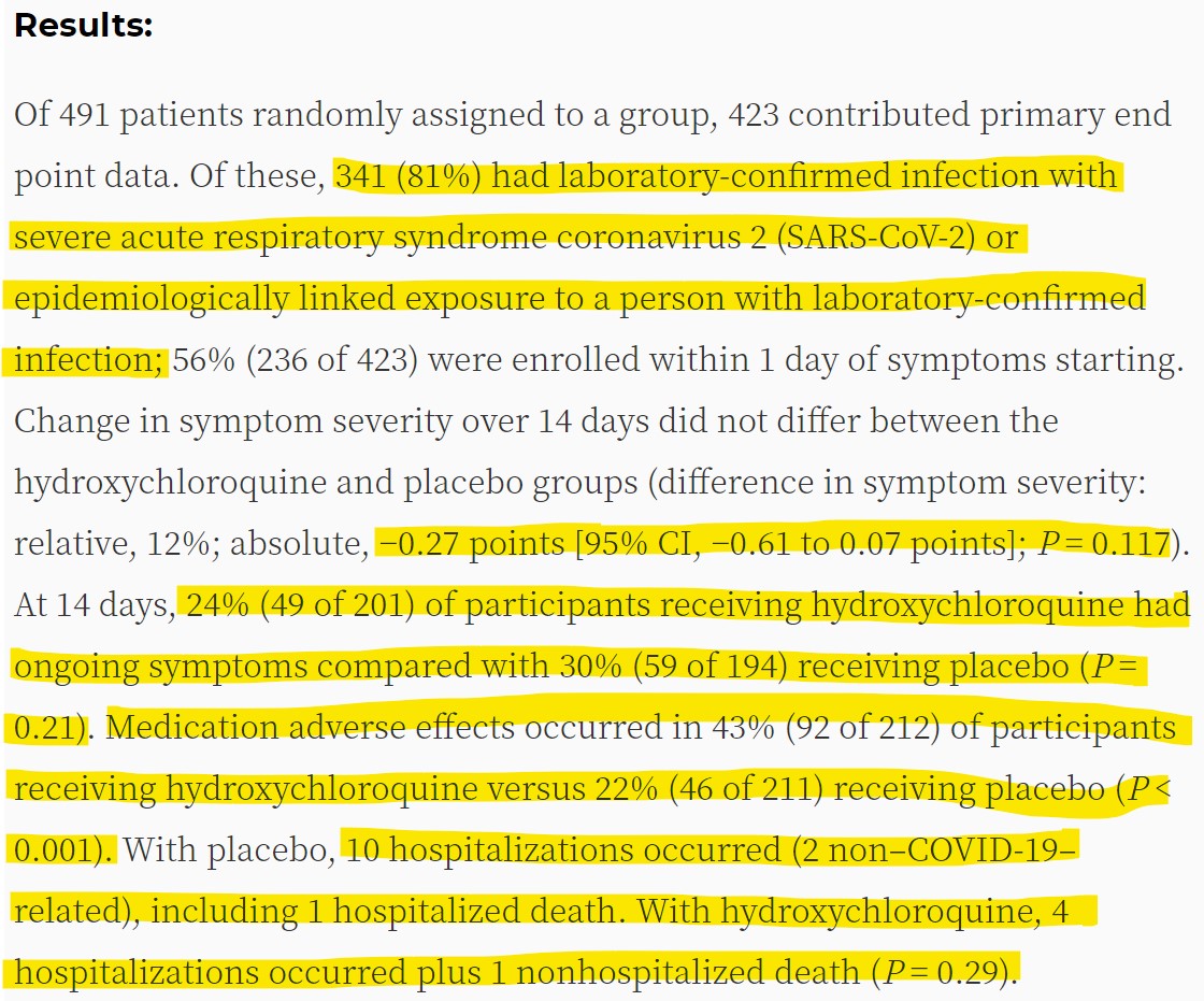 /53  #nCov19  #covid I do disagree with /8 and /9 of Dr. Todaro's thread. Here is a summary of the results of the trial Dr. Todaro cites.