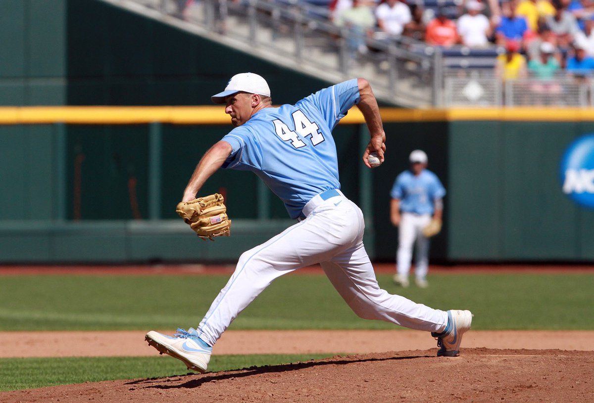 “One of my favorite memories at Carolina was going extended relief in the championship game, recording the last out and celebrating out on the field with our team. I would have to say beating State in 18 innings the night before pretty cool, too.” 🏆🐏⚾️ - @TrevorKelley44