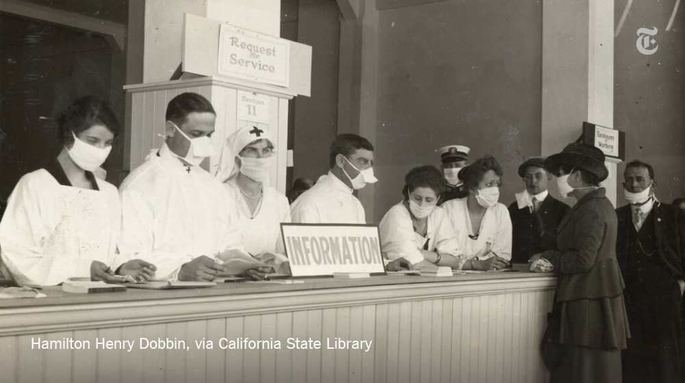 The first U.S. cases of the 1918 influenza pandemic came in March. By fall, 7 cities — San Francisco, Seattle, Oakland, Sacramento, Denver, Indianapolis and Pasadena, California — had mandatory mask laws.San Francisco was at the forefront, becoming known as the “masked city.”