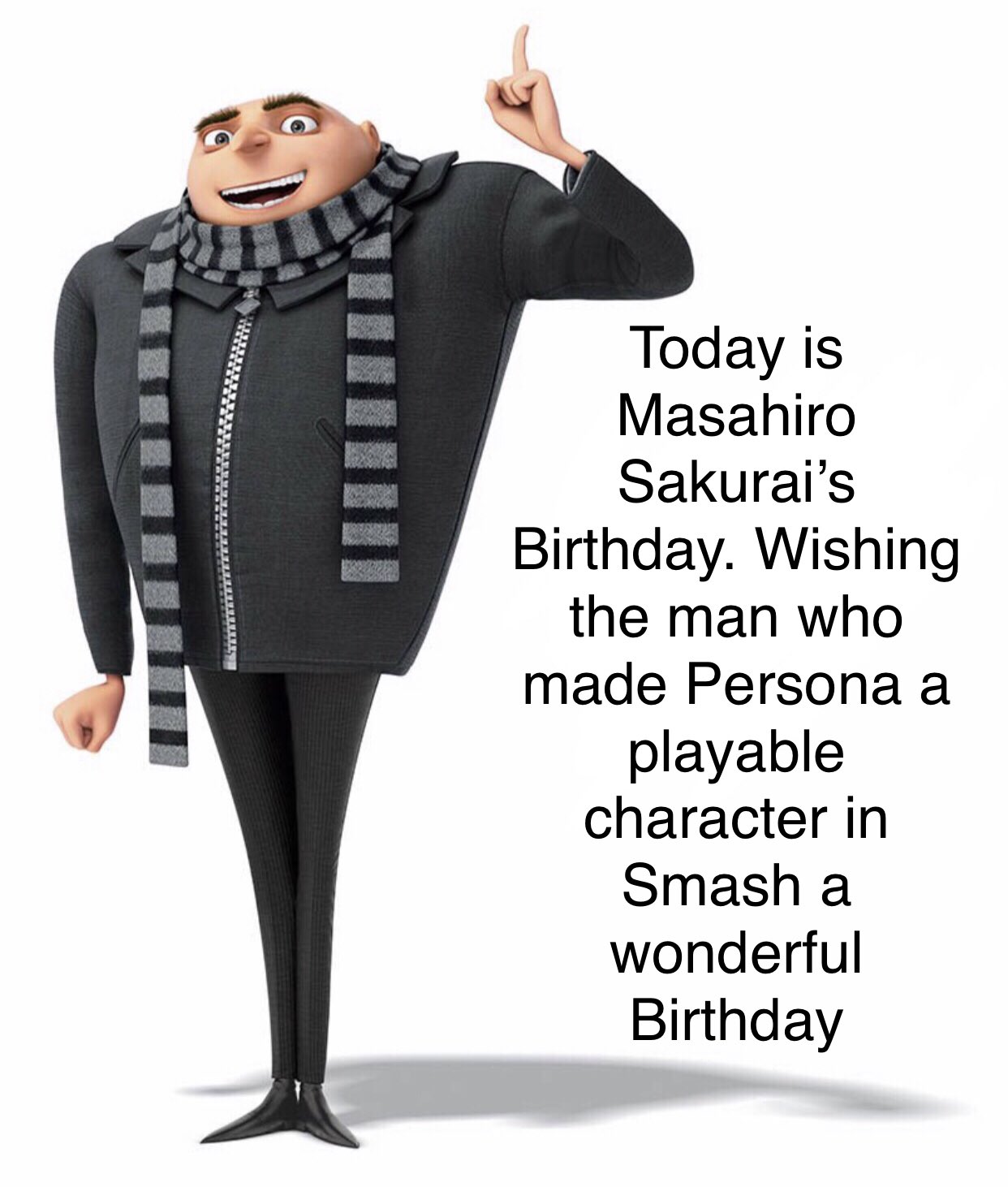 Daily Gru Fact: Today is Masahiro Sakurai s Birthday. Happy Birthday Sakurai! 