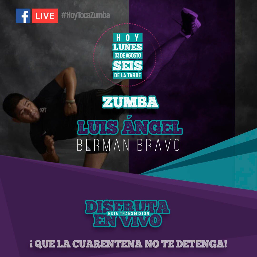 Aprovecha la oportunidad de seguir practicando #zumba a través de facebook live.

Conéctate hoy a las 6 😉

#hoytocazumba
