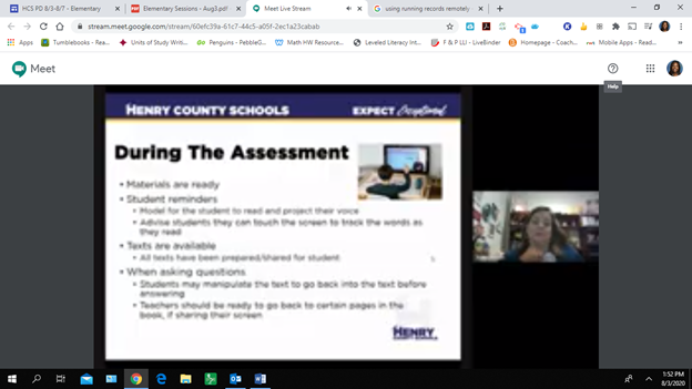 head_bridgett's tweet photo. I've been with Stepanie Lindstrom and Robin Wilson all day today. I'm so excited about all the information shared. Great job presenting and sharing reading strategies (w/small group reading instruction K-2, 3-5, and running records) to use remotely/digitally. PCE_HCS https://t.co/dK5V7i7LNr