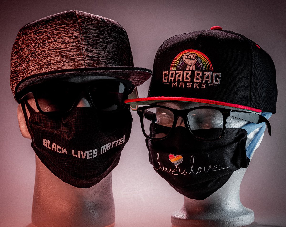 GrabBagMasks's tweet image. #StandUp4HumanRights while you #supportsmallbusiness 
💗🌈✊🏿✊🏾✊🏽✊🏼✊🏻
@GrabMasks stands with you. 
#protestsafely #WearAMask #BlackLivesMatter #pride #loveislove #cotton #facecoverings #COVID19 #CDCguidelines ✌️😷