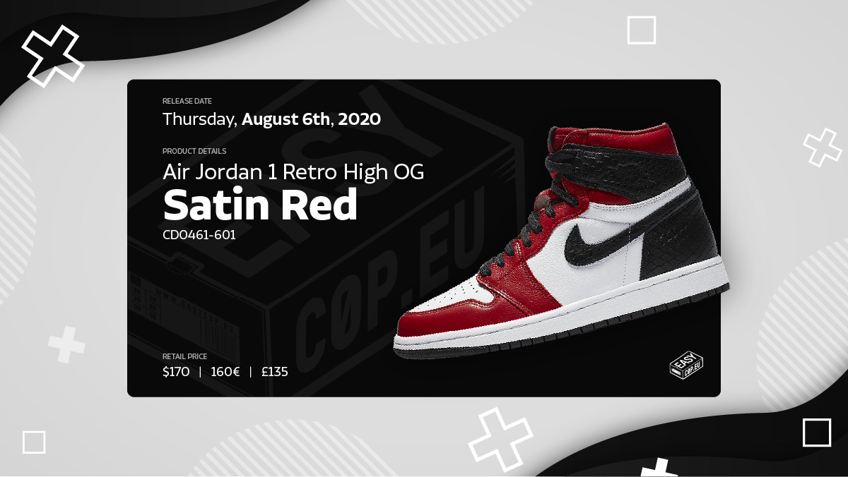 WMNS Air Jordan 1 Retro High OG 🐍
August 6th 2020

🎁LIKE AND RETWEET TO WIN A FREE MONTH IN EASYCOPEU 🎁

ends in 24H