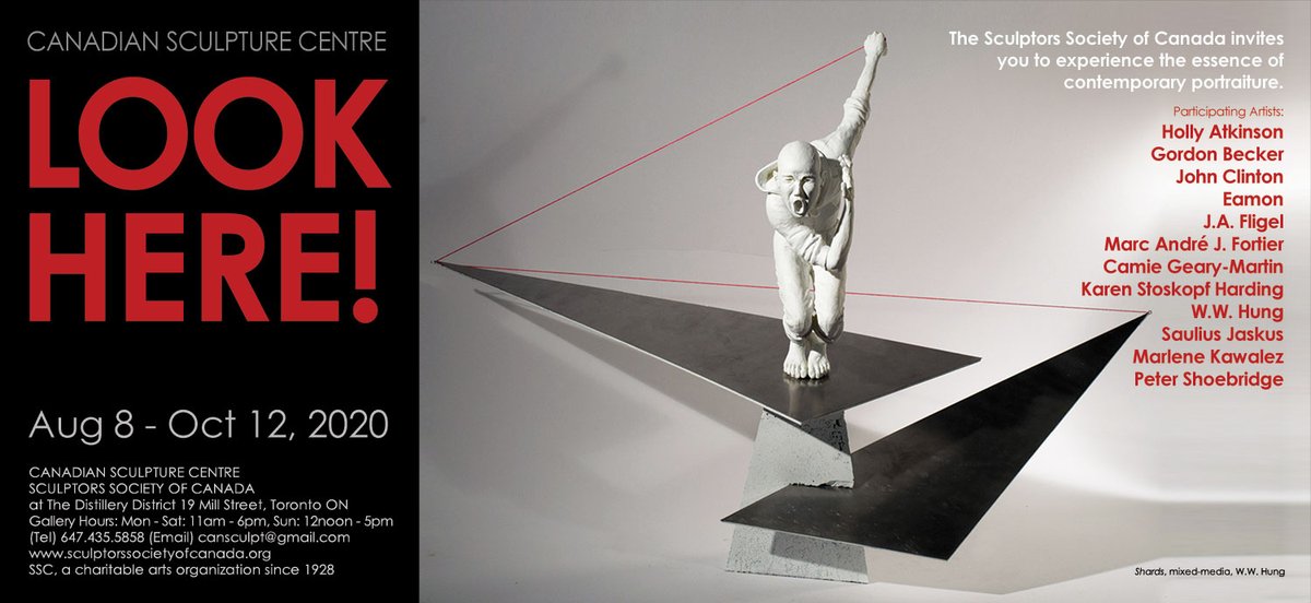 wwhungstudio's tweet photo. "Look Here!" opens at the Canadian Sculpture Centre @DistilleryTO this Saturday, as Toronto moves to Stage 3 of the city's re-opening. 🙌 Come out and show some ❤️ for 🇨🇦 art! 

#sculpture #canadiansculpture  #contemporarysculpture #canadiansculpturecentre #artexhibition https://t.co/GUZ8JwYUco