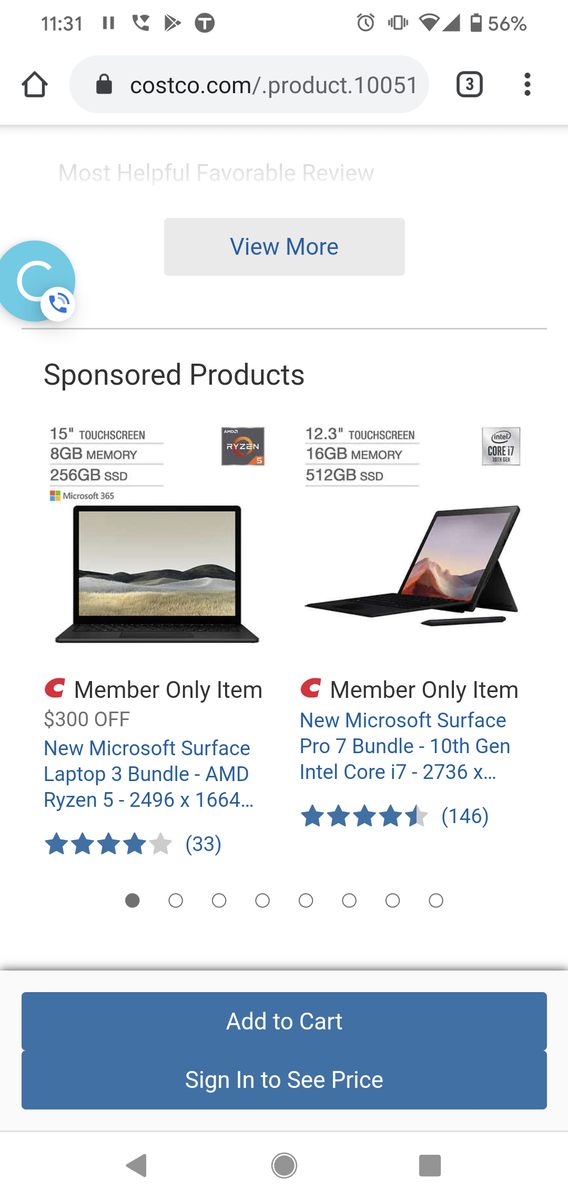jjdowd7's tweet photo. @Costco fix your advertisements on your site. This laptop was still showing up on sale from the search and from spomsered products yet not on sale. Just wasted 80 minutes of my life trying to get the deal you advertised #misleadingadvertisement #misleading https://t.co/b5sVD8EOQ6