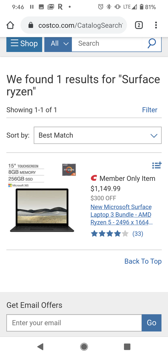 jjdowd7's tweet photo. @Costco fix your advertisements on your site. This laptop was still showing up on sale from the search and from spomsered products yet not on sale. Just wasted 80 minutes of my life trying to get the deal you advertised #misleadingadvertisement #misleading https://t.co/b5sVD8EOQ6