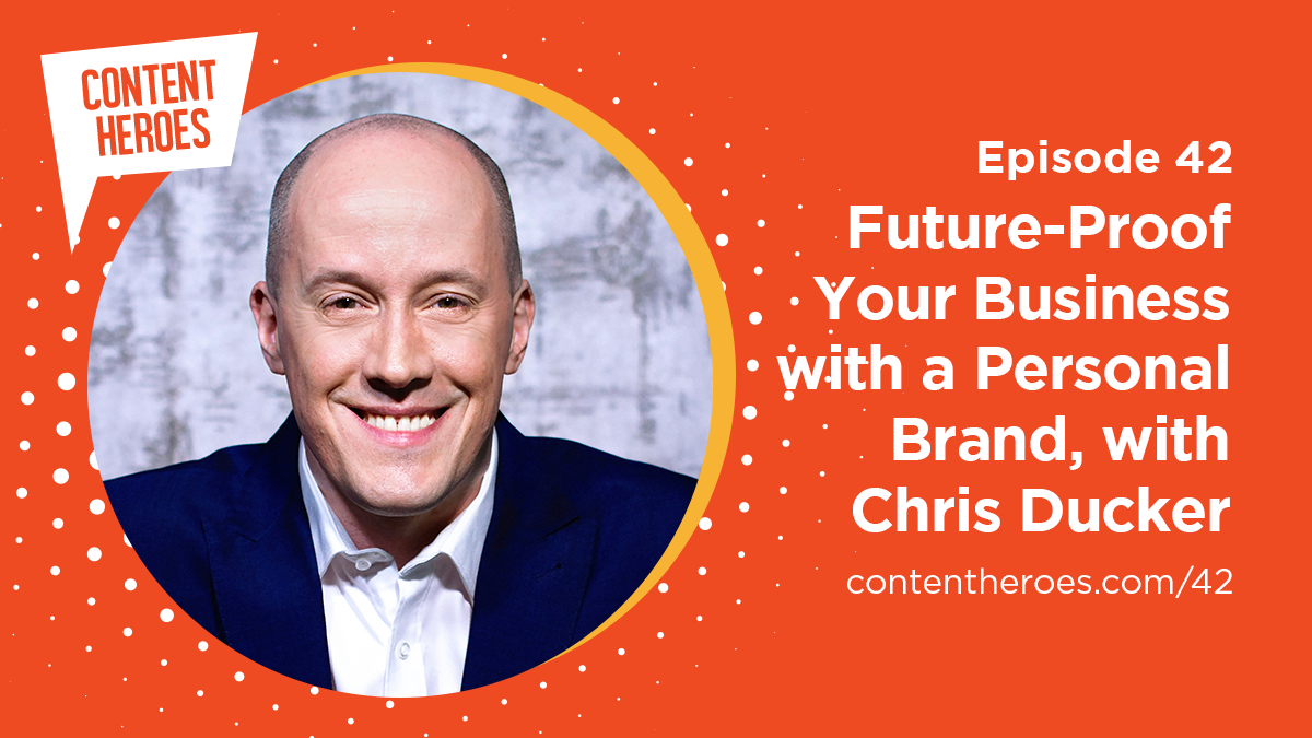 GoContentHeroes's tweet photo. Ep. 42: @ChrisDucker shares how to future-proof your business with a personal brand.

Listen now 👉 https://t.co/Apij6oSh8C

#contentheroes #business #personalbrand #marketing https://t.co/LIsrQxRi3l