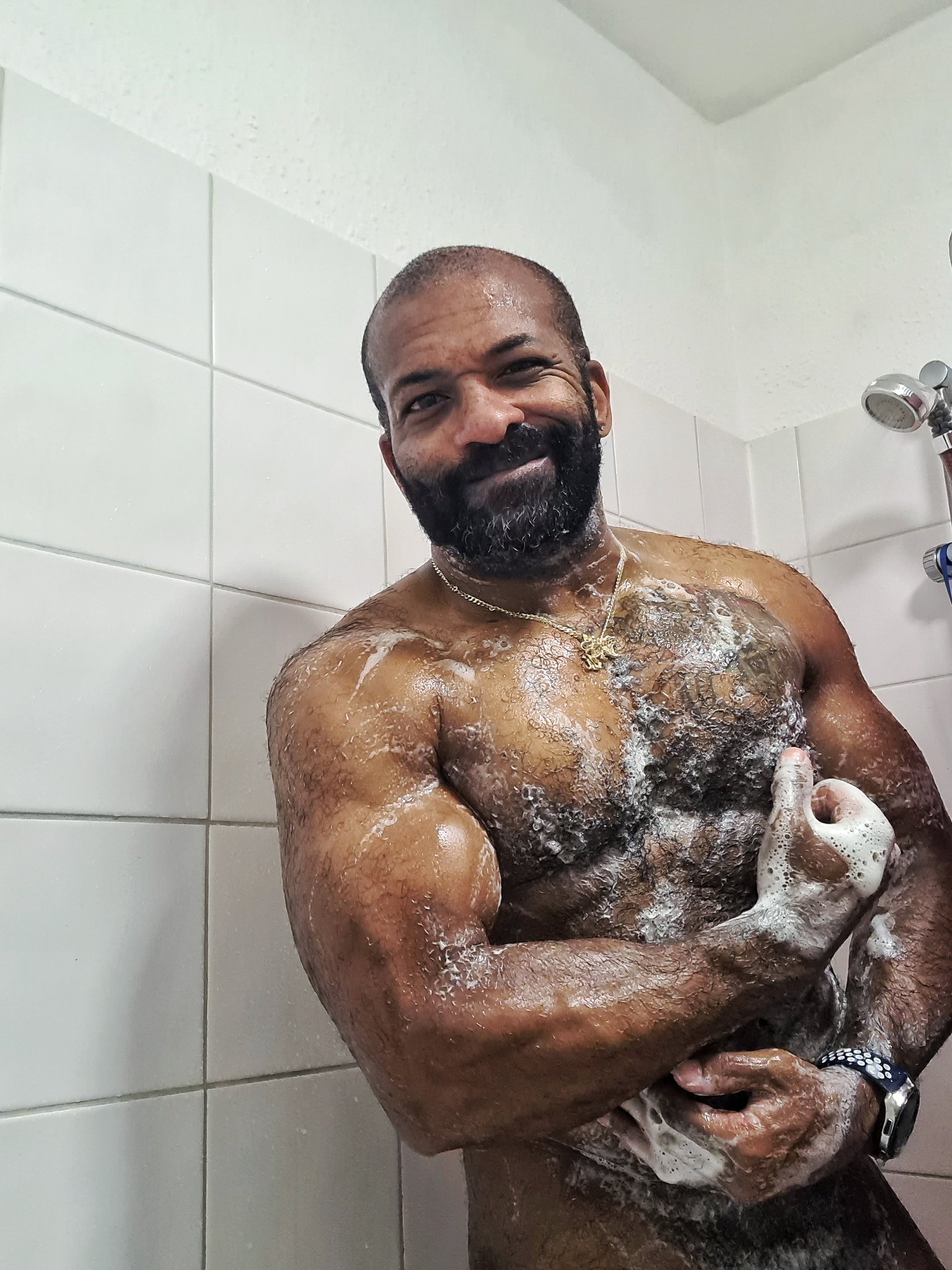 Mike on X: This promise of an everyday photo is gonna be tough, I really  have to make an effort 🤦🏾‍♂️🤣 #muscle #shower #LGBT #gayblackmen  t.copZ33ek3BXN  X