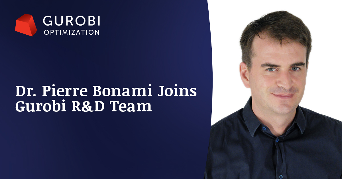 gurobi's tweet image. We are excited to announce that Dr. Pierre Bonami @pononomo – an expert in algorithms for mixed-integer optimization (linear and non-linear) – has joined Gurobi’s R&amp;amp;D team as a Senior Developer. ow.ly/N5T050APyoc #optimization #DataScience