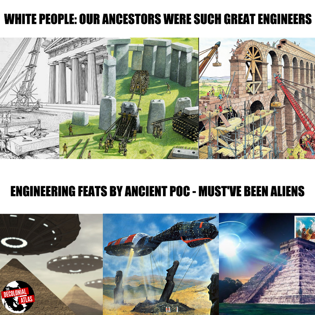 decolonialatlas's tweet photo. Western denialists have sought to erase the history of non-Western civilizations because colonization coded as the "gift of civilization" remains an entrenched defense of colonialism. https://t.co/SZMD90BVAR
