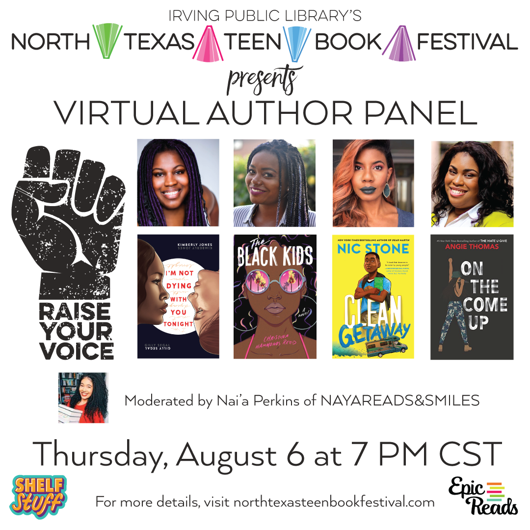 NTTBF is hosting a virtual author panel this Thursday! See northtexasteenbookfestival.com/nttbf-presents… for more details.