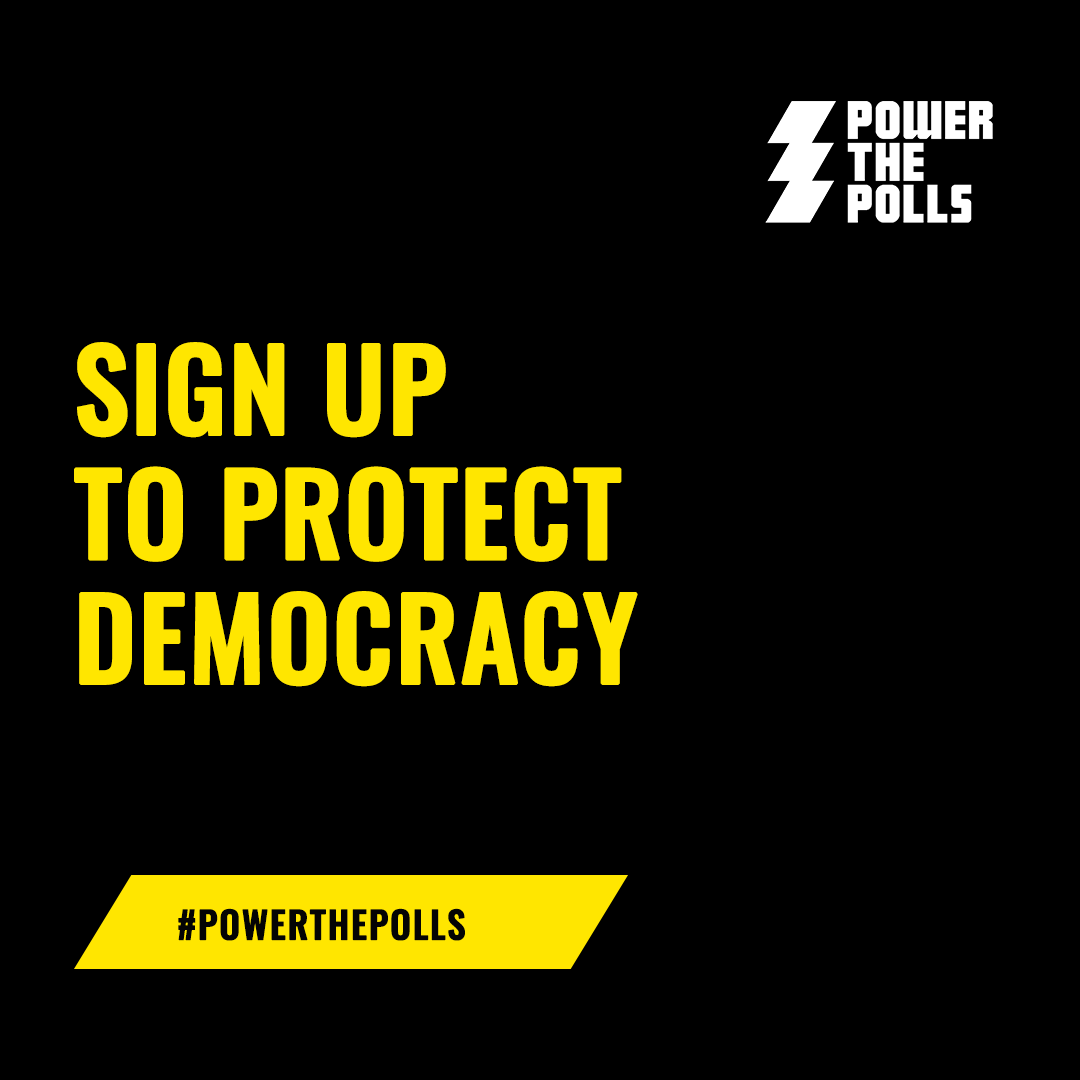 TheLBJSchool's tweet photo. We are proud to partner with @PowerThePolls to help recruit a new generation of poll workers this November. Learn how you can help ensure a safe and fair election in YOUR community. #PowerThePolls Tap the link -> https://t.co/eEZmnft6zT https://t.co/ZLkcHIYkAY